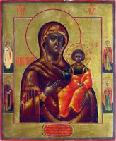 Our Lady of Smolensk with saints on the margins