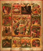 Resurrection of Christ – Descent into Hell with the scenes of Christ’s sufferings