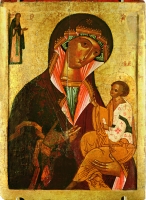 Богоматерь Грузинская, с преподобным Иоанном Лествичником