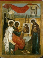 Evangelist Luke, painting the icon of the Mother of God