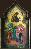 Diptych in the ark.The left part - the Annunciation