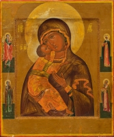Богоматерь Владимирская с предстоящими святыми