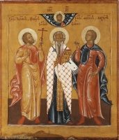 Saint martyr Blaise of Sebastea with Sts. Florus and Laurus
