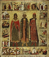 Князья Владимир, Борис и Глеб, с житием Бориса и Глеба
