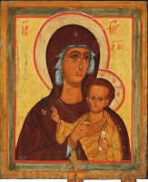 Nicholas the Wonderworker, St., Holy Virgin Hodegetria of Petrovsk. Processional icon