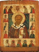 Святитель Николай Чудотворец с деисусом и избранными святыми