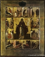 Reverend Sergius of Radonezh with scenes from his life