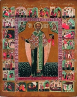 Nicholas the Wonderworker  with  scenes from his life, St.