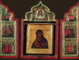 Our Lady of Vladimir. The Savior Not Made by Hands. The Annunciation. Selected saints. A folding icon