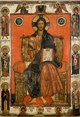 Savior enthroned with selected saints