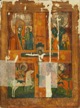 Икона четырехчастная с изображением Распятия в центре